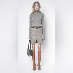 Zadig & Voltaire Jet Car Plaid Wool Mini Skirt size 36